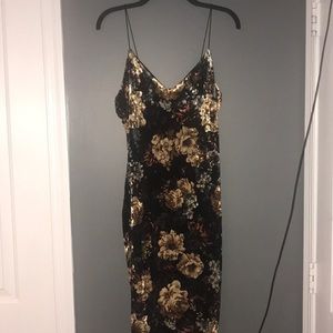 Velvet flower dress